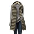 Windproof Down Vest Gilet for Women Warm Down Jacket Coat Stand Collar Lightweight Quilted Vest Gilet Packable Tops (Green,XXXL)