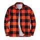 Men's Contrasting Plaid PrintedPlaid Printed Lapel Shirt Casual Jacket Mens Sweatshirt Hoodie Sweater Sale Windproof Outerwear Clothing for Daily Outdoor Wear