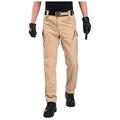 FENGCHENX Stretch Pants Multi-Pocket Men's Fabrics Outdoor Combat Training Overalls Pants Pants (Khaki, XXL)