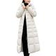 SKYWPOJU Winter Coat Women Coats Long Warm Jackets Warm Parka Casual Jacket (Color : White, Size : L)