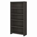 Office by kathy ireland® Echo 5 Shelf Bookcase in Charcoal Maple - Bush Business Furniture KI60304-03