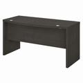 Office by kathy ireland® Echo 60W Bow Front Desk in Charcoal Maple - Bush Business Furniture KI60305-03