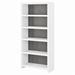 Office by kathy ireland® Echo 5 Shelf Bookcase in Pure White and Modern Gray - Bush Business Furniture KI60504-03