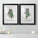 The Holiday Aisle® Sprig of Christmas Time - 2 Piece Painting Print Set Paper, Solid Wood in Gray/Green | 42.5 H x 61 W x 1.5 D in | Wayfair