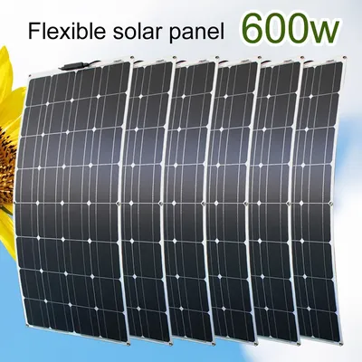 Panneau solaire Flexible 12V 600W 100W 200W 300W 400W 500W pliable étanche meilleur panneau