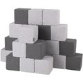 Blocchi Morbidi Colorati 24 Pezzi Per Bambini 14Cm, Cubi:Grigio Chiaro/Grigio Scuro - cubi:grigio