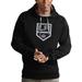 Men's Antigua Black Los Angeles Kings Logo Victory Pullover Hoodie