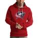 Men's Antigua Red Columbus Blue Jackets Logo Victory Pullover Hoodie