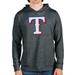 Men's Antigua Heathered Charcoal Texas Rangers Team Logo Absolute Pullover Hoodie