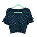 American Eagle Outfitters Tops | American Eagle | Black & White Polka Dot Crop Top | Color: Black/White | Size: M