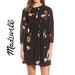 Madewell Dresses | Madewell - Black Printed Georgette Mini Dress - Size 2 | Color: Black/Red | Size: 2