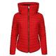 Fashion Padded Womens Quilted Jacket Bubble Women Coat Warm Thick Collar Women's Parkas Hooded Jacket Coat Winter Coat (Red, S)