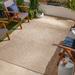 Tarsus 6'7" x 9' Outdoor Farmhouse Moroccan Mocha/Walnut/Off White/Multi Brown/Dark Gray/Cream/Light Beige/Tan/Peach Outdoor Area Rug - Hauteloom