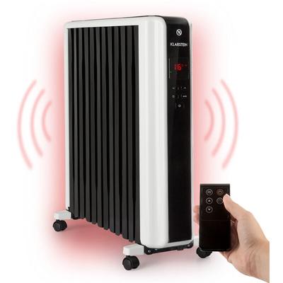 Klarstein - Thermaxx 2500 Ölradiator 2500W 5-35° c 24h-Timer weiß/schwarz