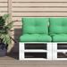 vidaXL Pallet Cushions 2 pcs Green Fabric - 23.6" x 23.6"