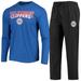 Men's Concepts Sport Black/Royal LA Clippers Long Sleeve T-Shirt & Pants Sleep Set