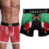 American Eagle Outfitters Underwear & Socks | American Eagletwo Pairs Santa Boxer Briefs (2) Nwt | Color: Red | Size: L