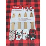 Disney Kitchen | Disney Mickey & Minnie Mouse Christmas 4 Pack Mini Spatula Set | Color: Green/Red | Size: Os