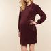 Jessica Simpson Dresses | Jessica Simpson Burgundy Hooded Velour Maternity Dress Size Xl | Color: Purple/Red | Size: Xlm