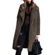 Bartira Fleece Jacket Women, Ladies Plain Hoodie Winter Warm Fleece Lined Zip Up Jacket Coat for Women Army Green