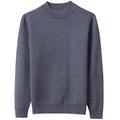 Men Jumper Rollneck Men's Plus Velvet Half Turtleneck Sweater Autumn/Winter Season Solid Color Thick Sweater Warm Knitwear (Color : Gray, Size : XXL)