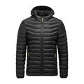 Orgrul 1495 Men's Winter Jacket Winter Colour Variations Warm Bomber Jacket Quilted Winter Coat Faux Fur Down Jacket Lightweight Outdoor Buffer Padded, black, XL