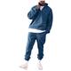 YULONGESS Hooded jumper for men, sports suit, jogging suit, jogging bottoms with pockets, outdoor casual zip tracksuit, long sleeve sports suit, training jacket, sports jacket, tracksuit, Blue- 1, Large