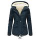 Winter Coats for Women Plus Size Warm Thicken Hooded Parka Outerwear Fleece Lined Plush Faux Fur Windproof Jackets