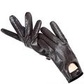 Drive Leather Men's Gloves,Comfortable Soft Men's Leather Gloves, Fashion Touch Mittens Dark Brown 10.5