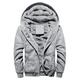 SKYWPOJU Men's Jacket Winter Winter Jacket Men's Extra Light Jacket Short Regular Fit Jacket Outdoor Thermal Jacket Large Sizes Sweat Jacket Detachable Hood Quilted Jacket Short Jacket Gray