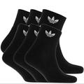 Adidas Originals Men's Socks 6 Pair Quarter Crew Socks (Black, Sock 10-13 Shoes 6-12)