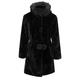 SHOBDW Women Faux Coat Elegant Thick Plus Size Warm Fashion Outerwear Long Fake Jacket Ladies Casual Waist Drawstring Jacket Bodywarmer(Black,3XL)