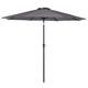 Outsunny φ3m Garden Parasol Round Market Patio Sun Umbrella Outdoor Sunshade Canopy, Grey