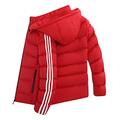 Men Winter Jacket Modern Urban Plus Velvet Thickening Warm Men Down Jacket Autumn Winter Hooded Cardigan Men Quilted Jacket Trend Fashion Youth Men Ski Jacket C-Red XL