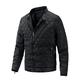 Orgrul Men's Winter Jacket Winter Colour Variations Warm Bomber Jacket Quilted Winter Coat Faux Fur Down Jacket Lightweight Jacket Outdoor Buffer Padded A47, black, XXXXXL