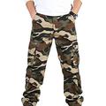 Men's Cargo Pants, Men's Tactical Pants Multi-Pocket Combat Army Pants Men's Waterproof Breathable Resistant Cargo Pants Large Size (Color : Khaki, Size : 6XL)
