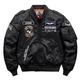 DHDHWL Bomber Baseball Jacket PilotJacket Flight Bomber Jacket Men Winter Warm Aviator Motorcycle Down Coat (Color : Black, Size : 5XL)