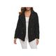 O·Lankeji Plus Size Faux Shearling Jacket for Womens,Long Sleeve Plush Button Coats with Pocket,Solid Color Lapel Outwear for Warm Winter (Color : Black, Size : XL)