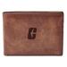 Men's Fossil Brown Charlotte 49ers Leather Derrick Front Pocket Bi-Fold Wallet