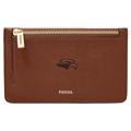 Women's Fossil Brown Southern Miss Golden Eagles Leather Logan Card Case