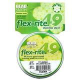 The Beadsmith Flex-Rite Beading Wire 49 Strand .012 Thick 30 Foot Spool Clear