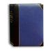 Mini Ledger Le Memo Bound Photo Album Solid Navy Blue Color Covers with Gold Accents Holds 50 5x7 Photos 1 Per Page.