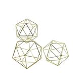 DIY Wedding Koyal Wholesale Geometric Decor Shapes Set of 3 Assorted Sizes for Table Centerpiece Flower Holders Gold 3D Hanging Decorations Himmelis Prisms