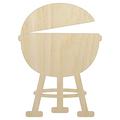 BBQ Barbecue Grill Wood Shape Unfinished Piece Cutout Craft DIY Projects - 6.25 Inch Size - 1/8 Inch Thick