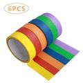 6pcs Colored Masking Tape EEEkit Colored Painters Tape for Arts & Crafts Labeling or Coding - Art Supplies for Kids - 6 Different Color Rolls - Artist Masking Tape 1 Inch x 13 Yards (2.4cm X 12m)