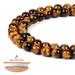 BEADNOVA 6mm Yellow Tiger Eye Gemstone Round Loose Beads for Jewelry Making (63-65pcs)