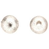 5mm Wrinkled Brass Bead Silver-Plated Round (4-Pack Value Bundle) SAVE $3