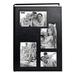 Pioneer Collage Frame Embossed Family Sewn Leatherette Cover 300 Pocket Photo Album Black