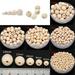 SPRING PARK 100Pcs 6/8/10/12/14mm Wooden Loose Beads for DIY Jewelry Earring Bracelet Craft