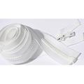 10 - 72 Vislon Zipper YKK #3 Light Weight Molded Plastic Separating Color 501 White By Each (Length 53 inches)